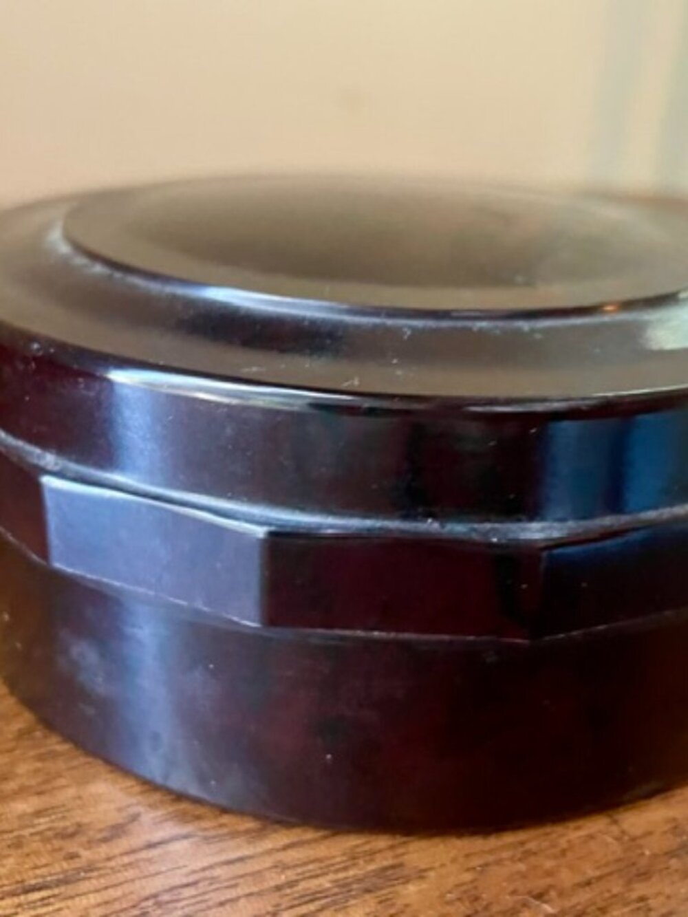 Vintage 1930s Brown Bakelite Box w Lid Art Deco Plastic England